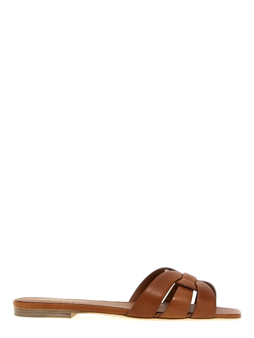 Brown Calfskin Slides