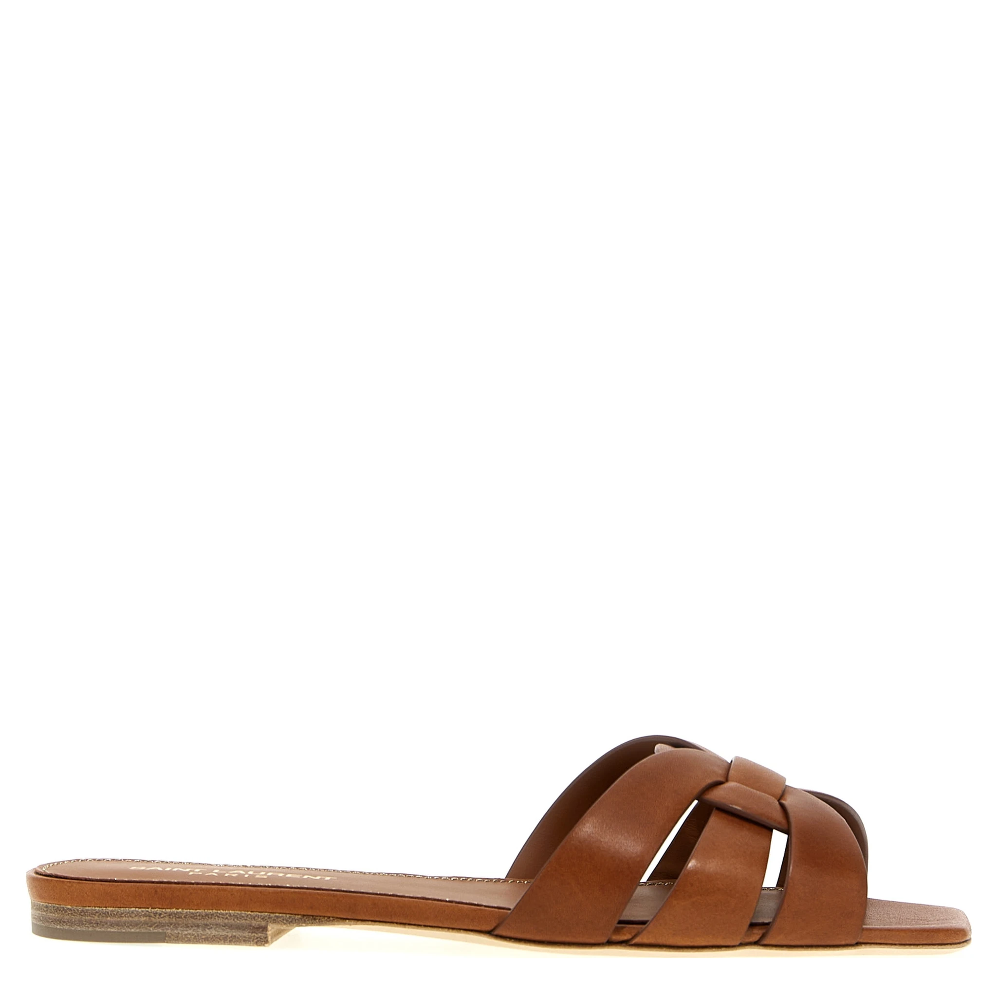 Brown Calfskin Slides