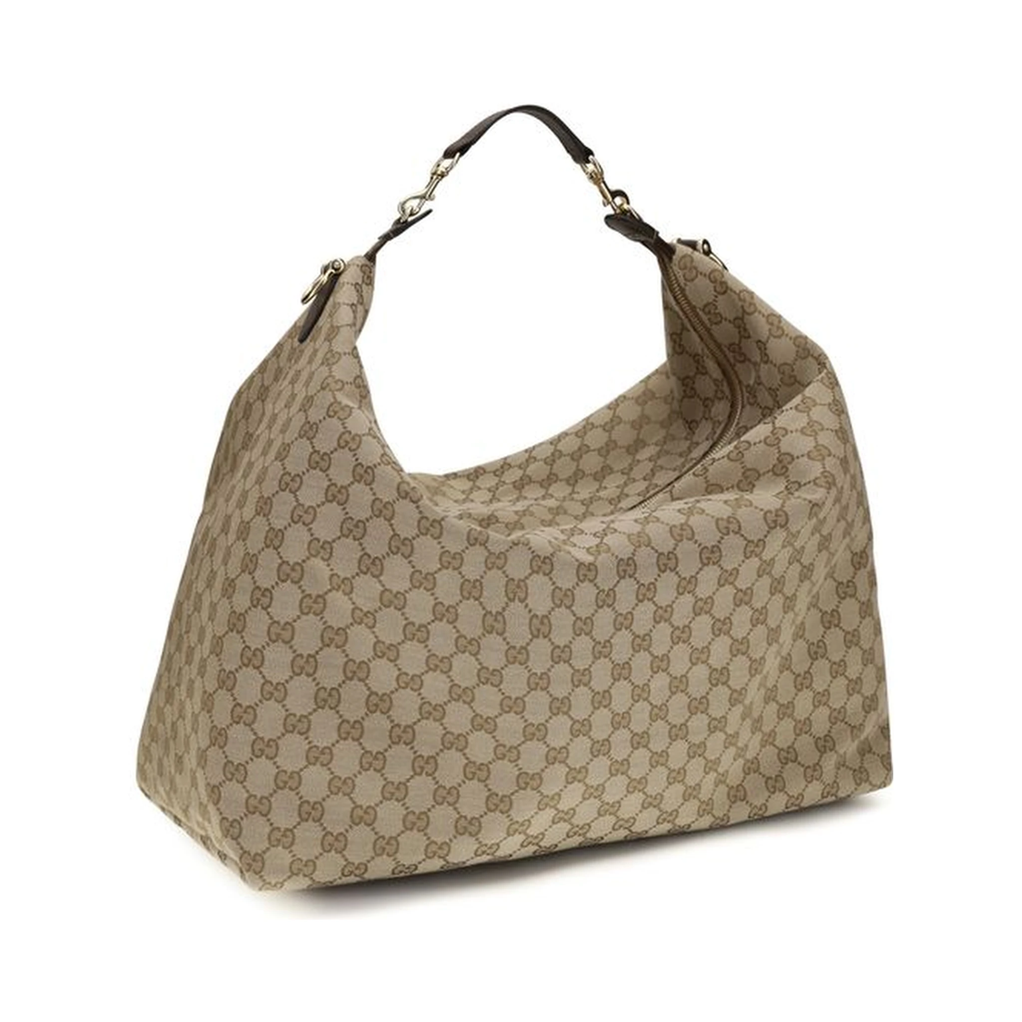 Beige Fabric Shoulder Bag