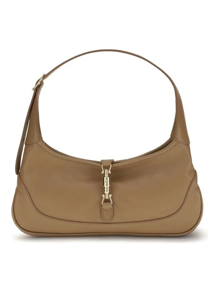 Beige Calf Leather Bos Taurus Handbag