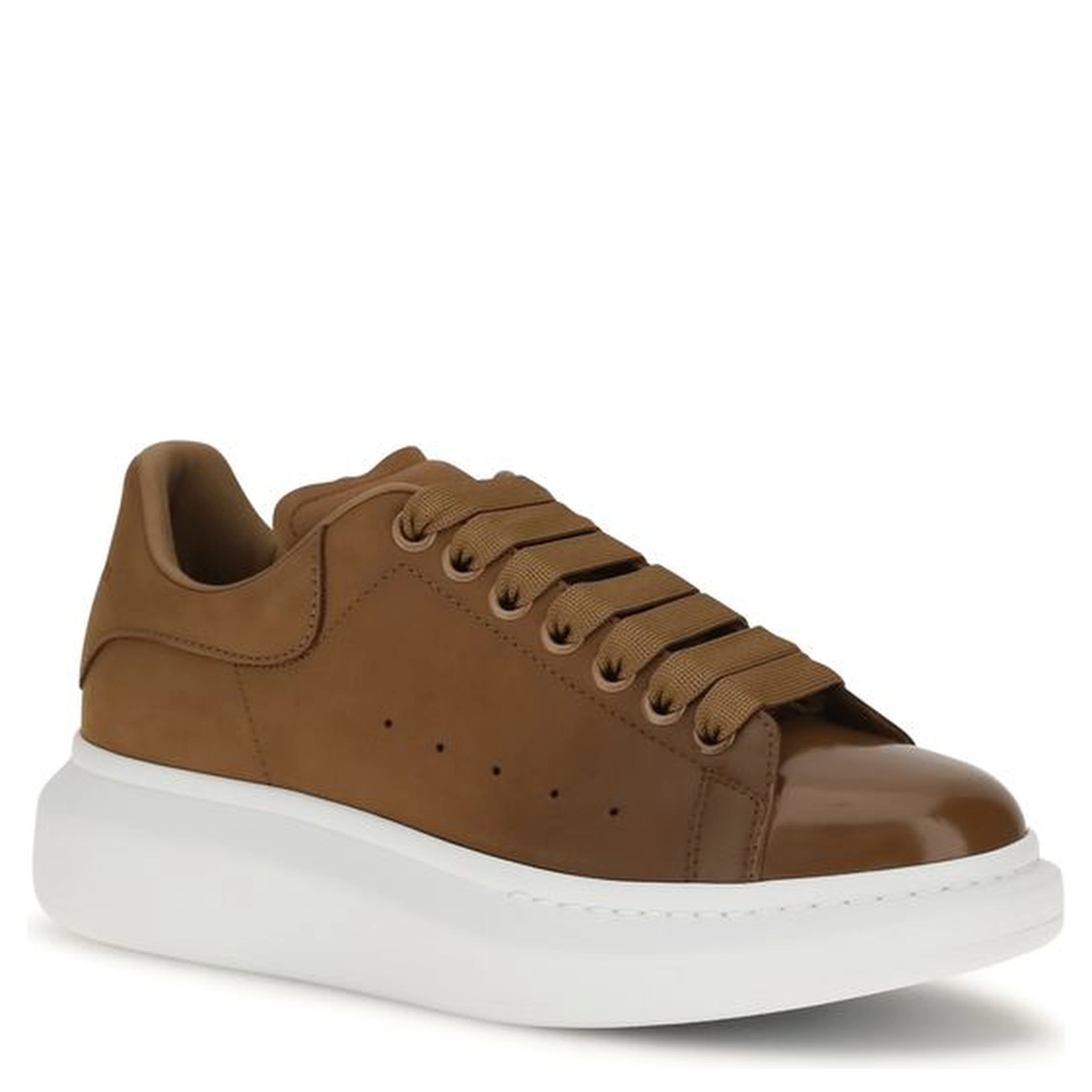Brown Calf Leather Bos Taurus Chunky Sneakers
