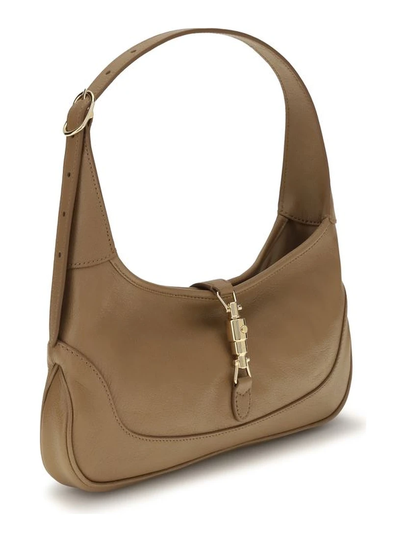 Beige Calf Leather Bos Taurus Handbag