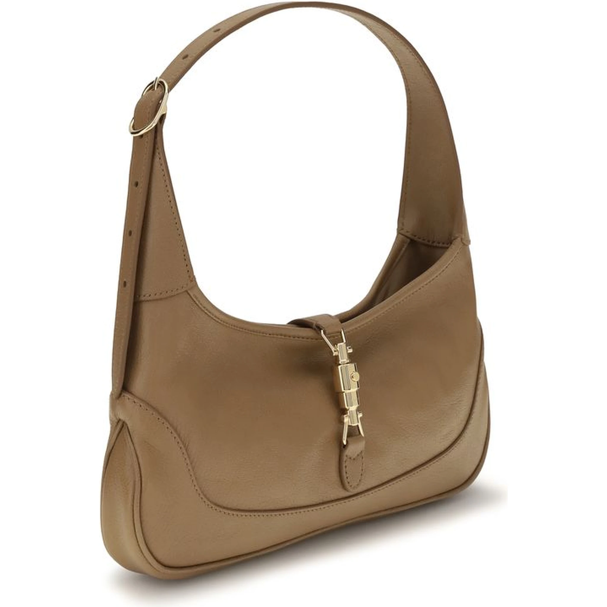 Beige Calf Leather Bos Taurus Handbag