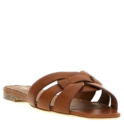 Brown Calfskin Slides