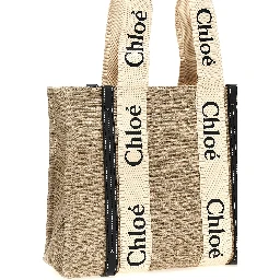 Beige Calfskin Tote Bag