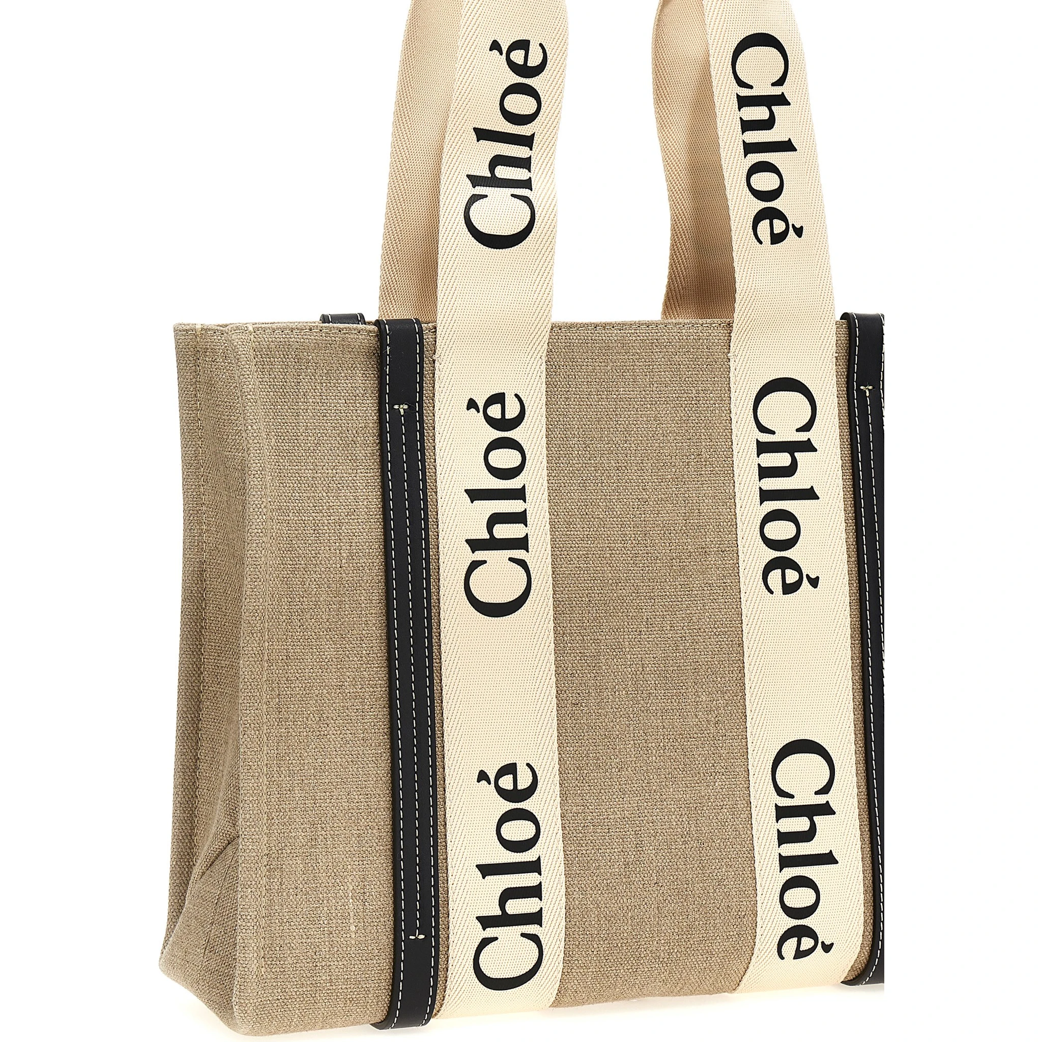 Beige Calfskin Tote Bag