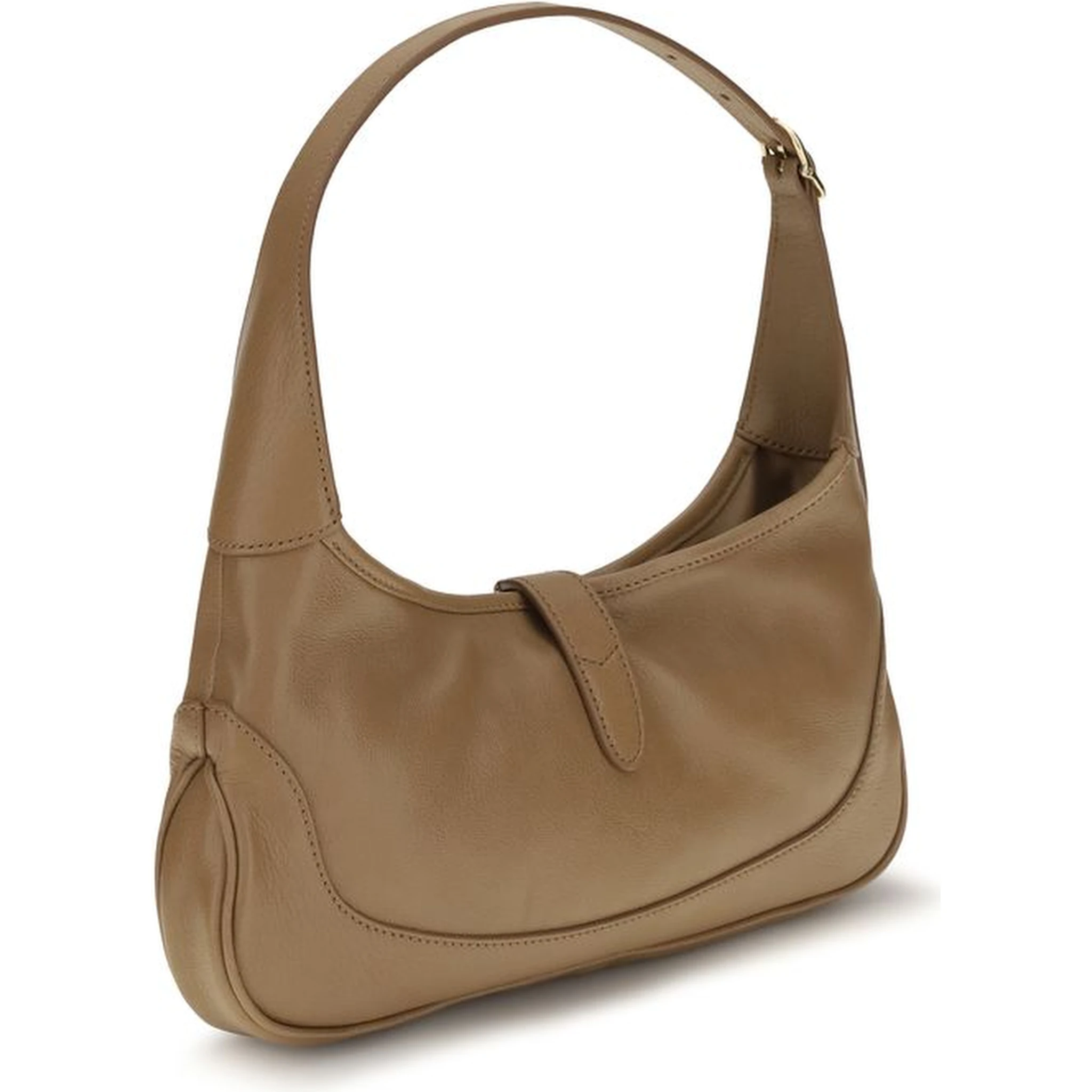 Beige Calf Leather Bos Taurus Handbag