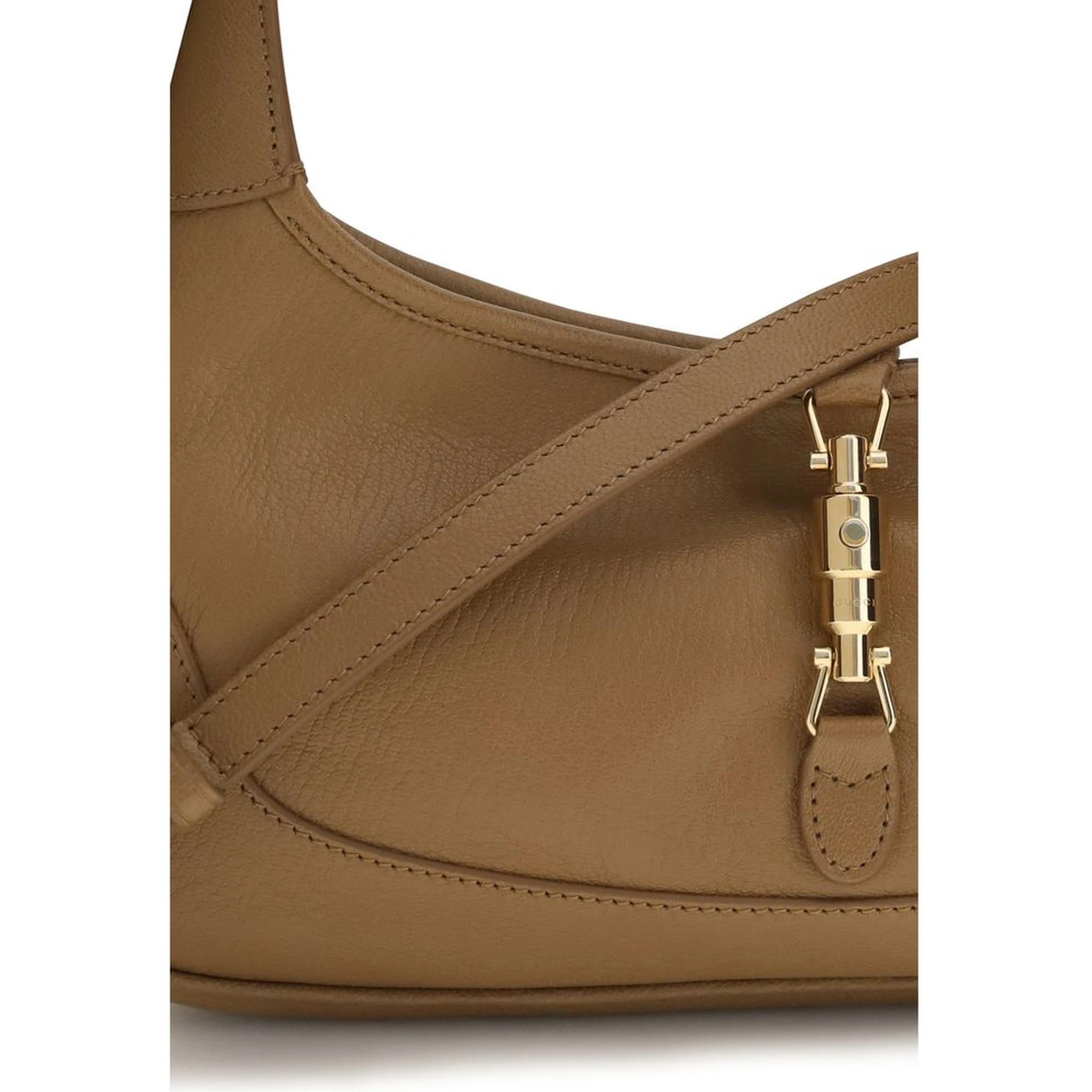 Beige Calf Leather Bos Taurus Handbag