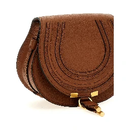 Brown Lamb Leather Crossbody Bag