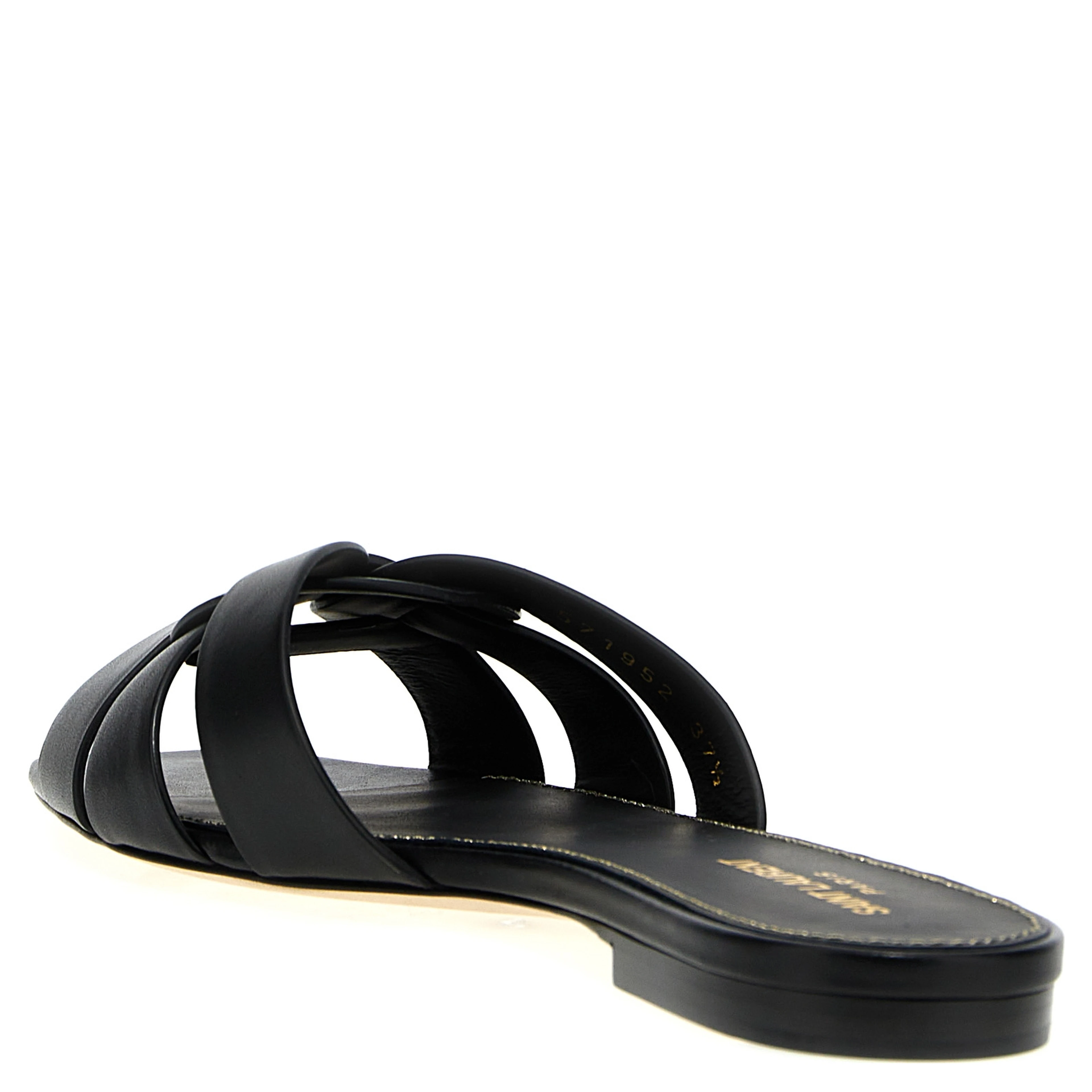 Black Calfskin Slides