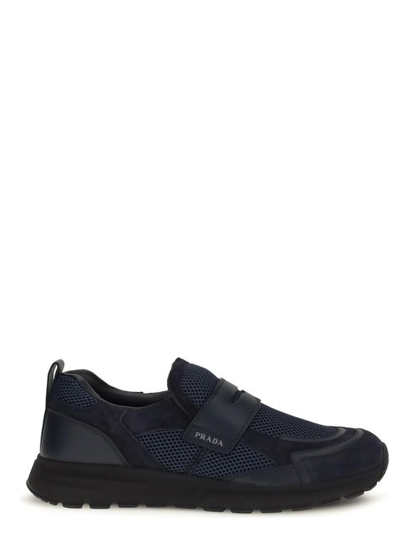 Blue Calf Leather Bos Taurus Athletic Sneakers