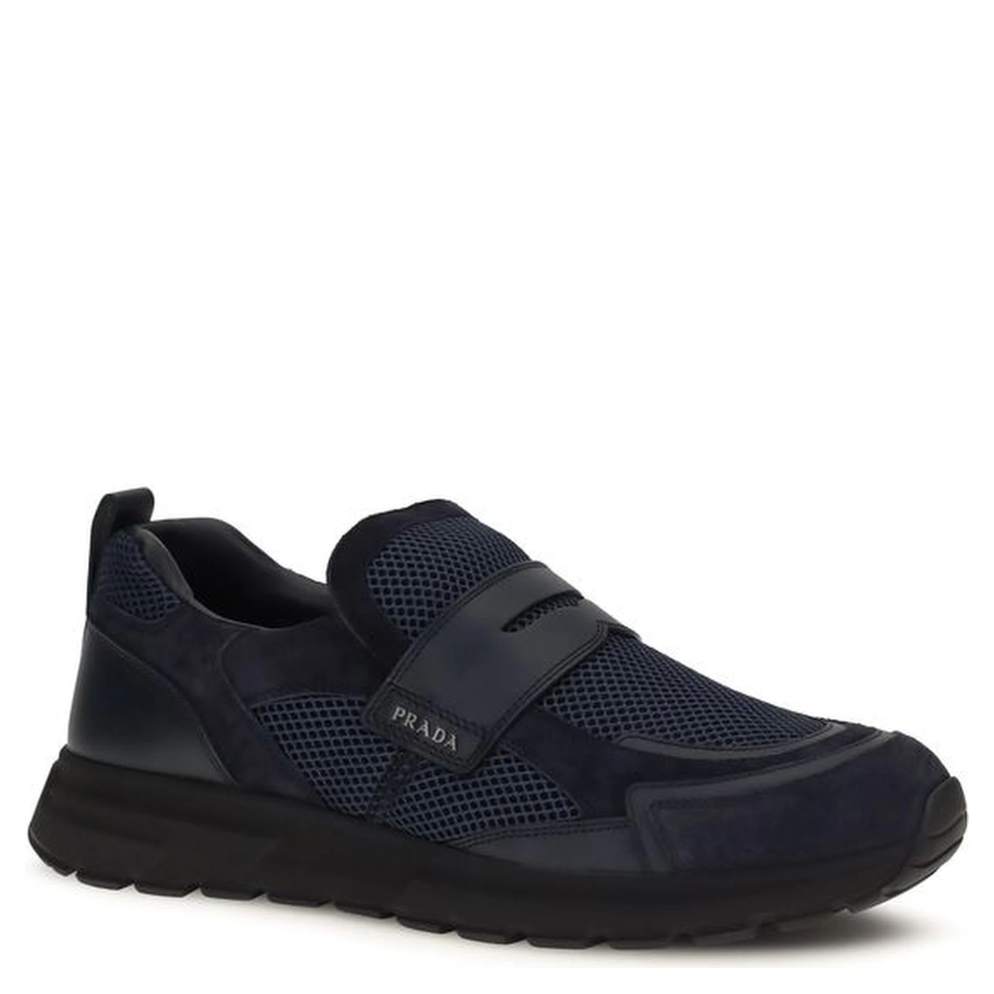 Blue Calf Leather Bos Taurus Athletic Sneakers