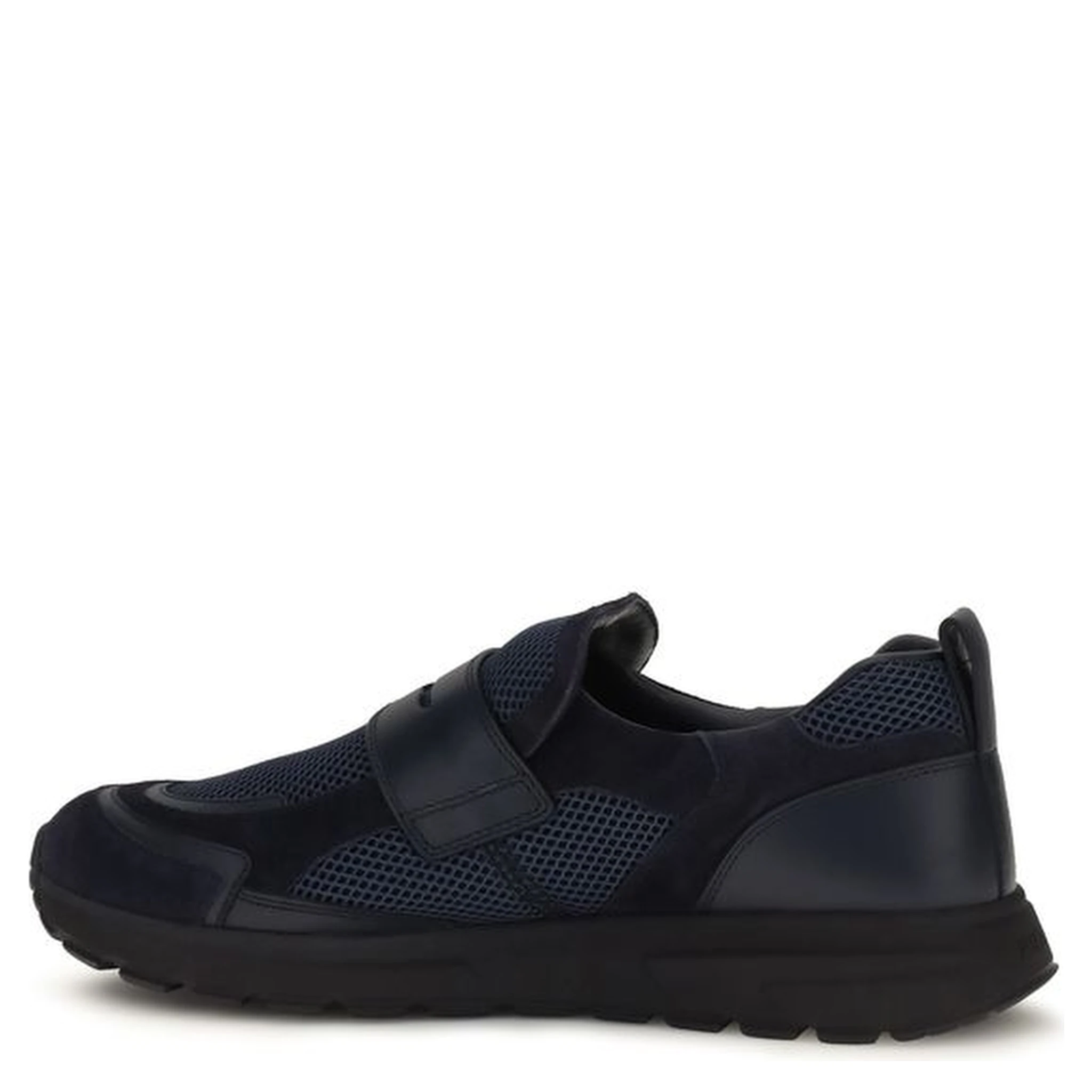 Blue Calf Leather Bos Taurus Athletic Sneakers