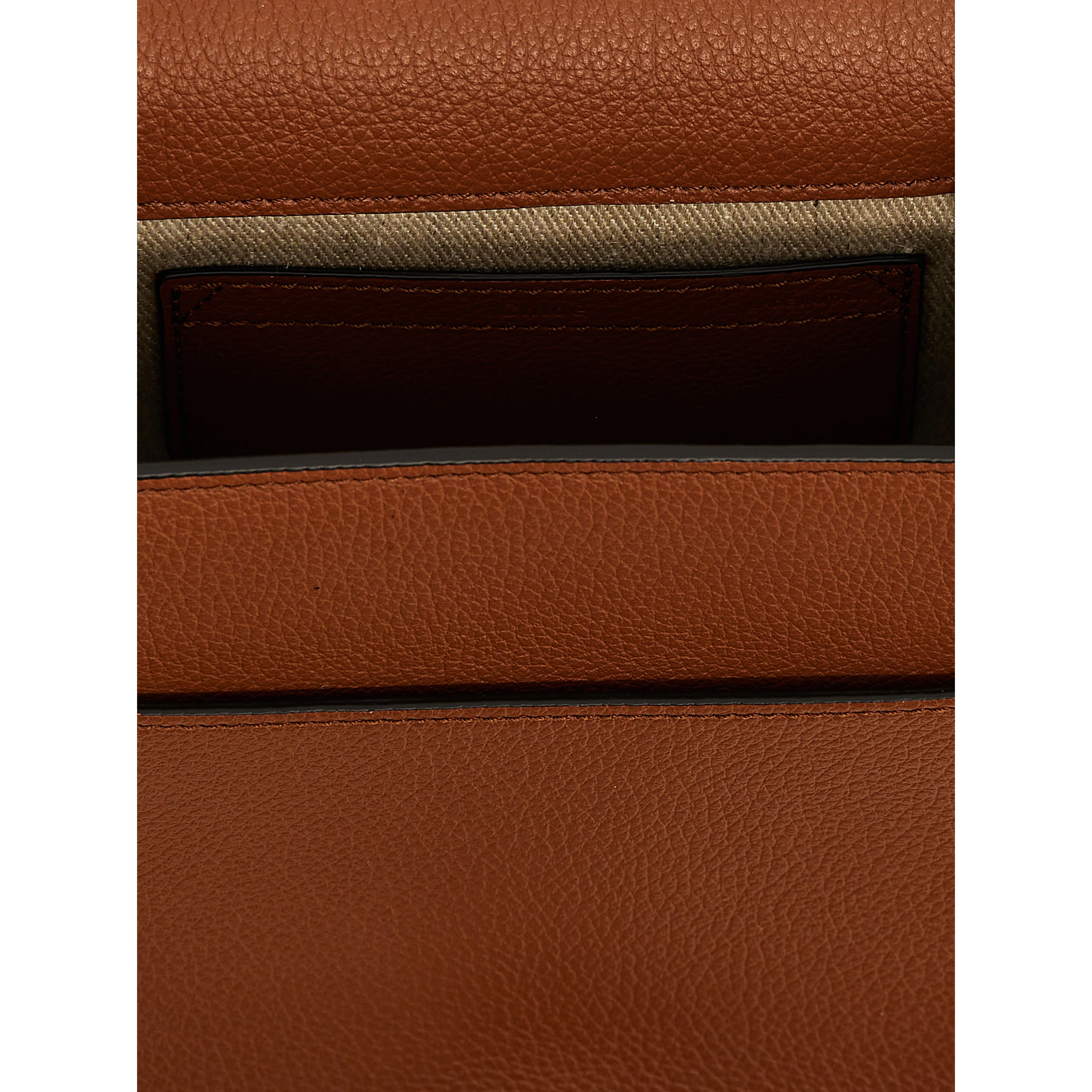 Brown Lamb Leather Crossbody Bag