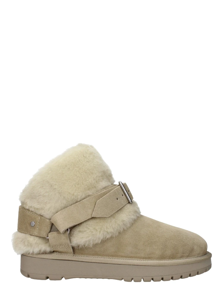 Green Leather Ankle Boots