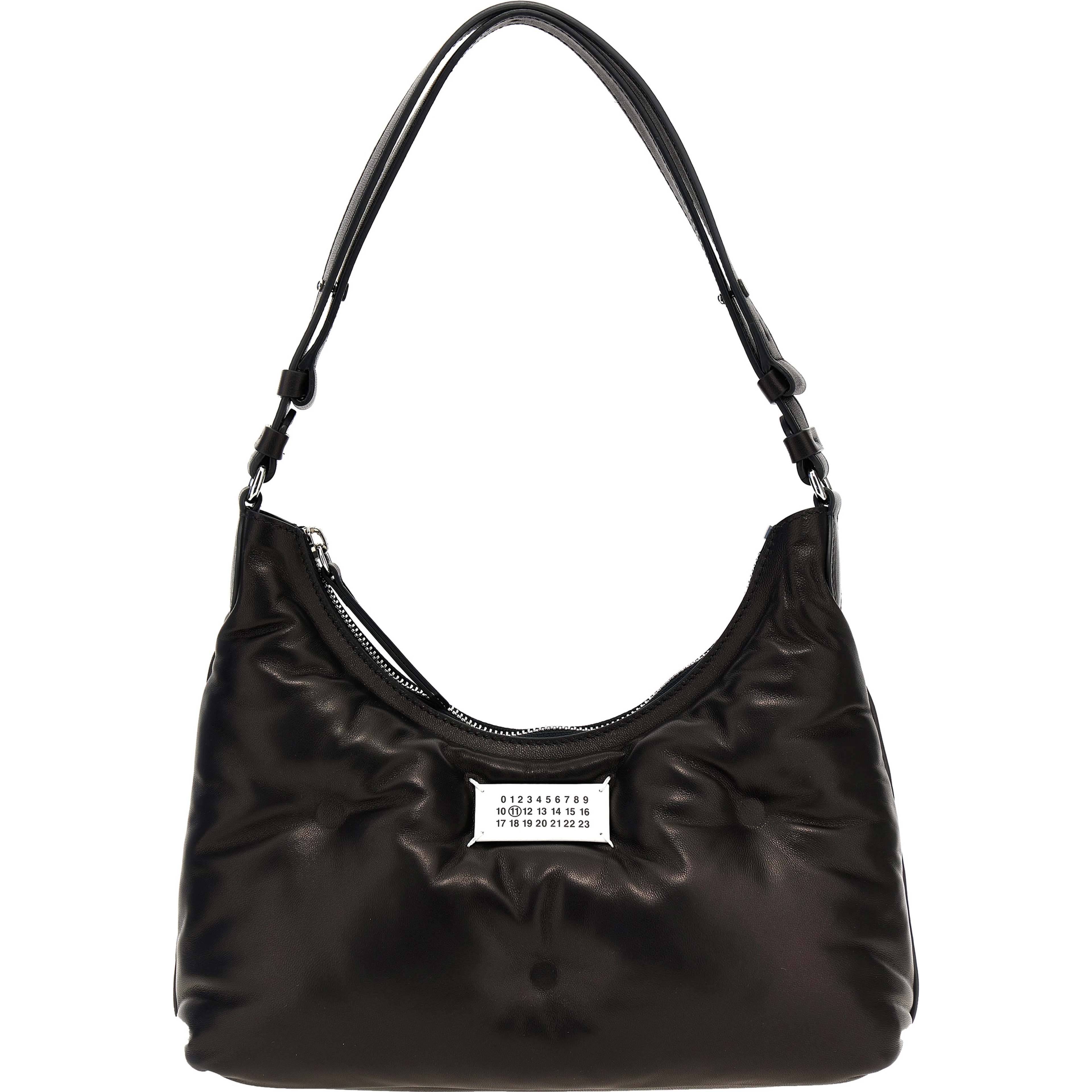 Black Lamb Leather Shoulder Bag