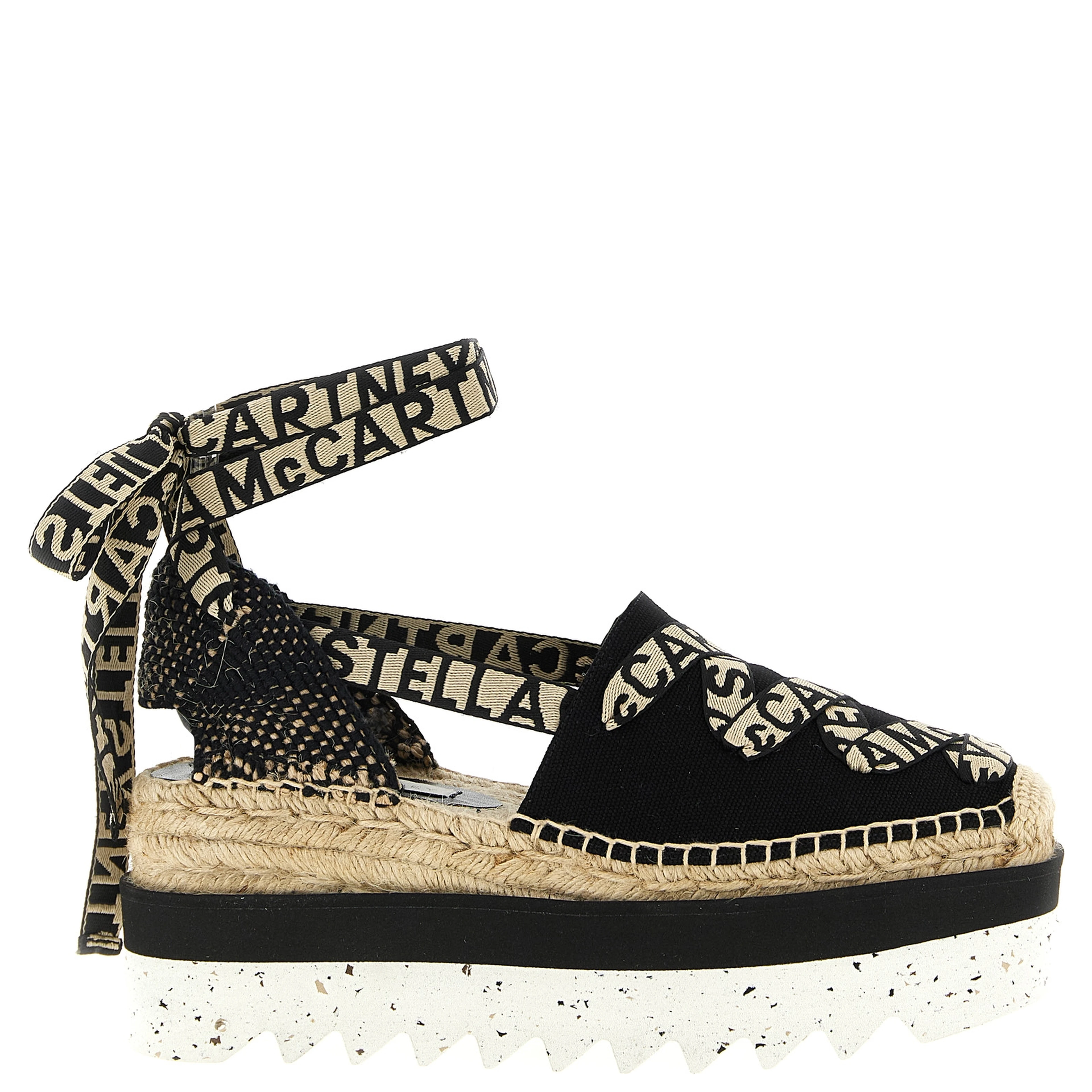 Multicolor Cotton Wedge Sandals