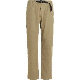 Beige Cotton Casual Pants