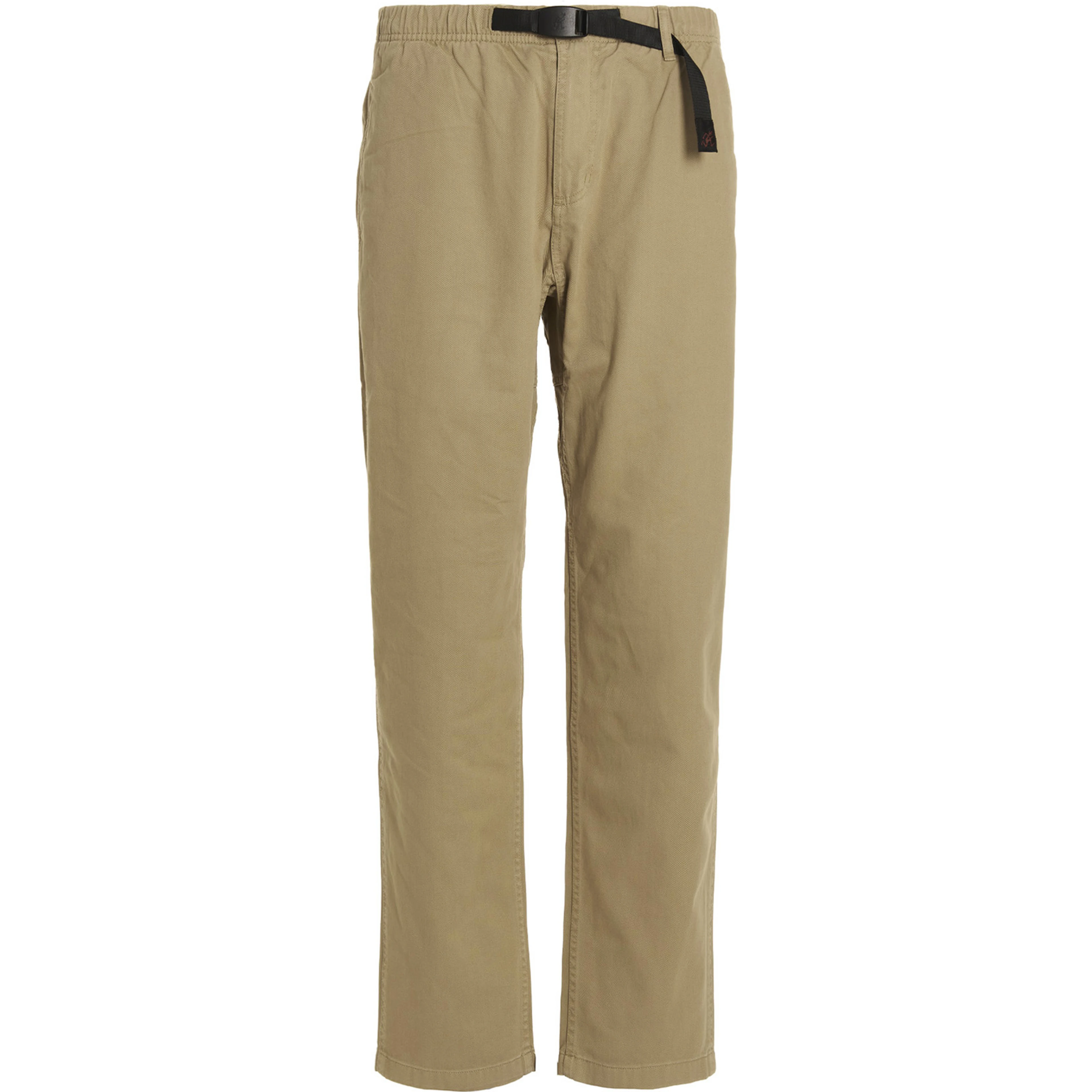 Beige Cotton Casual Pants