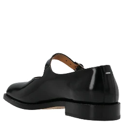 Black Leather Ballet Flats