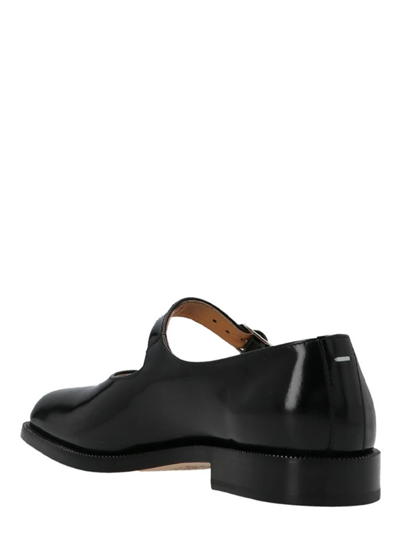 Black Leather Ballet Flats