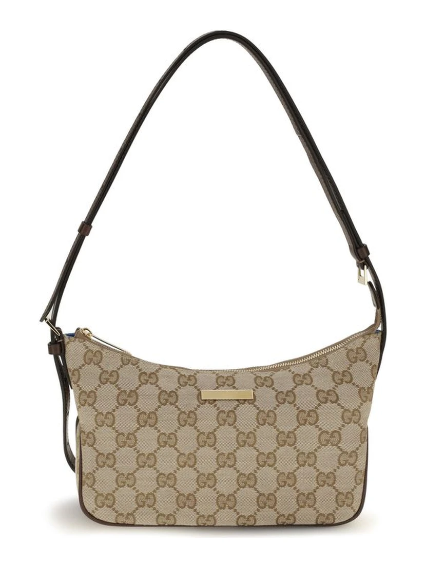 Beige Fabric Handbag