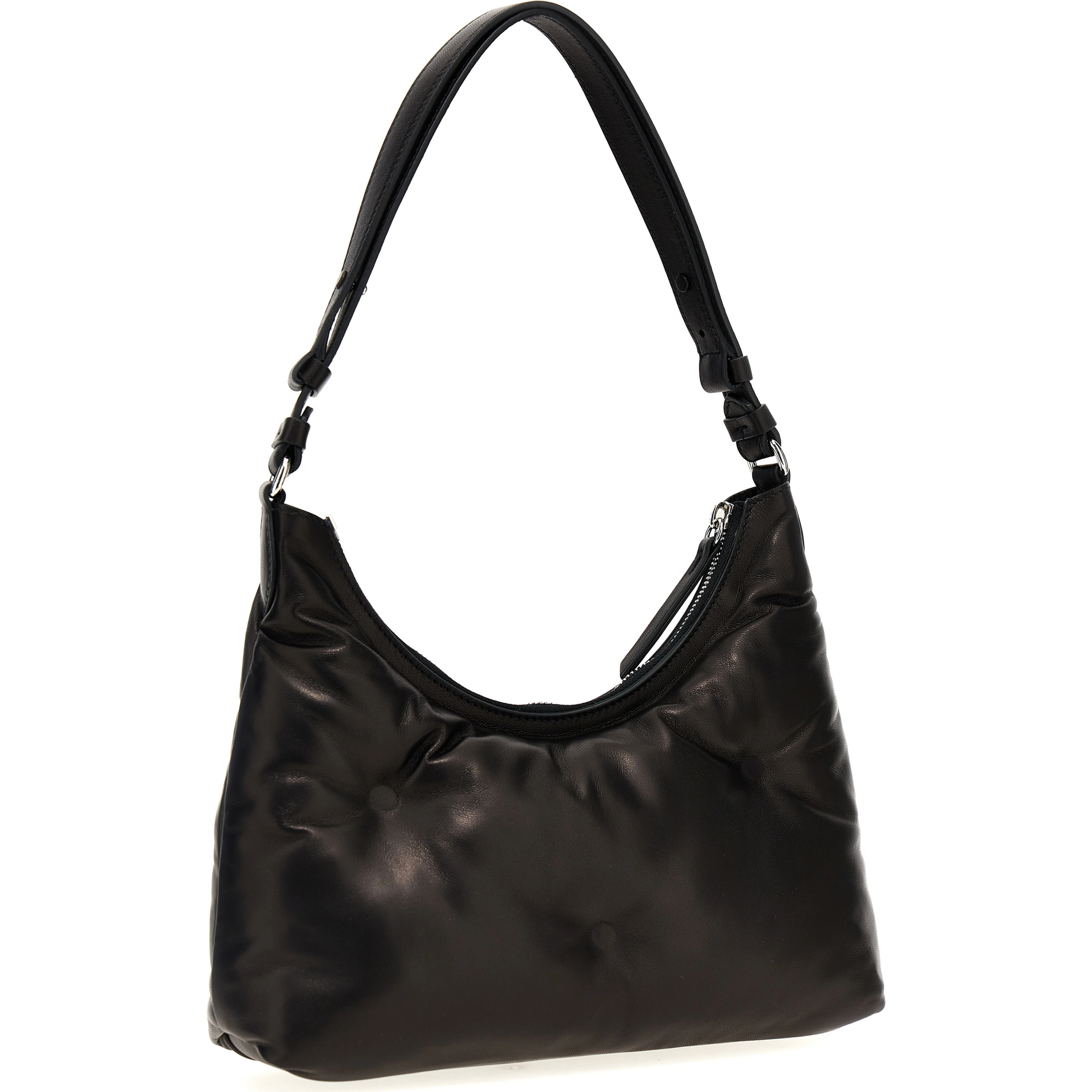 Black Lamb Leather Shoulder Bag
