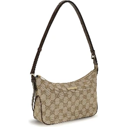 Beige Fabric Handbag