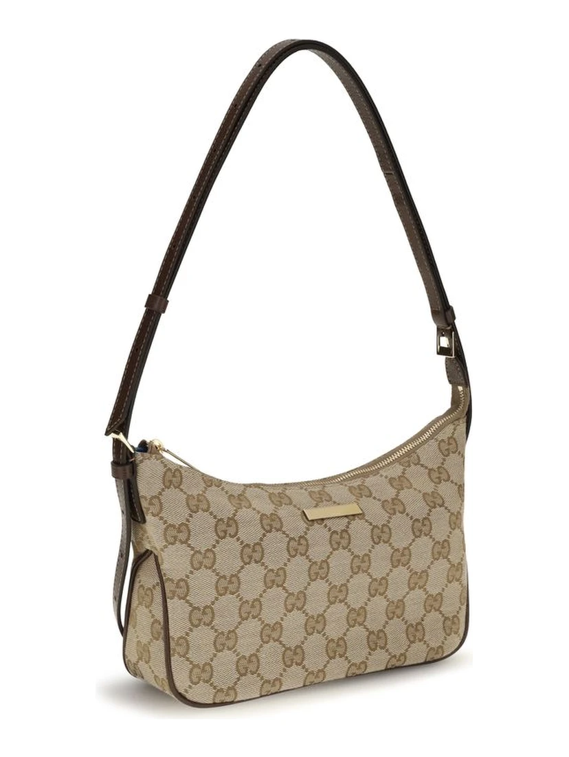 Beige Fabric Handbag