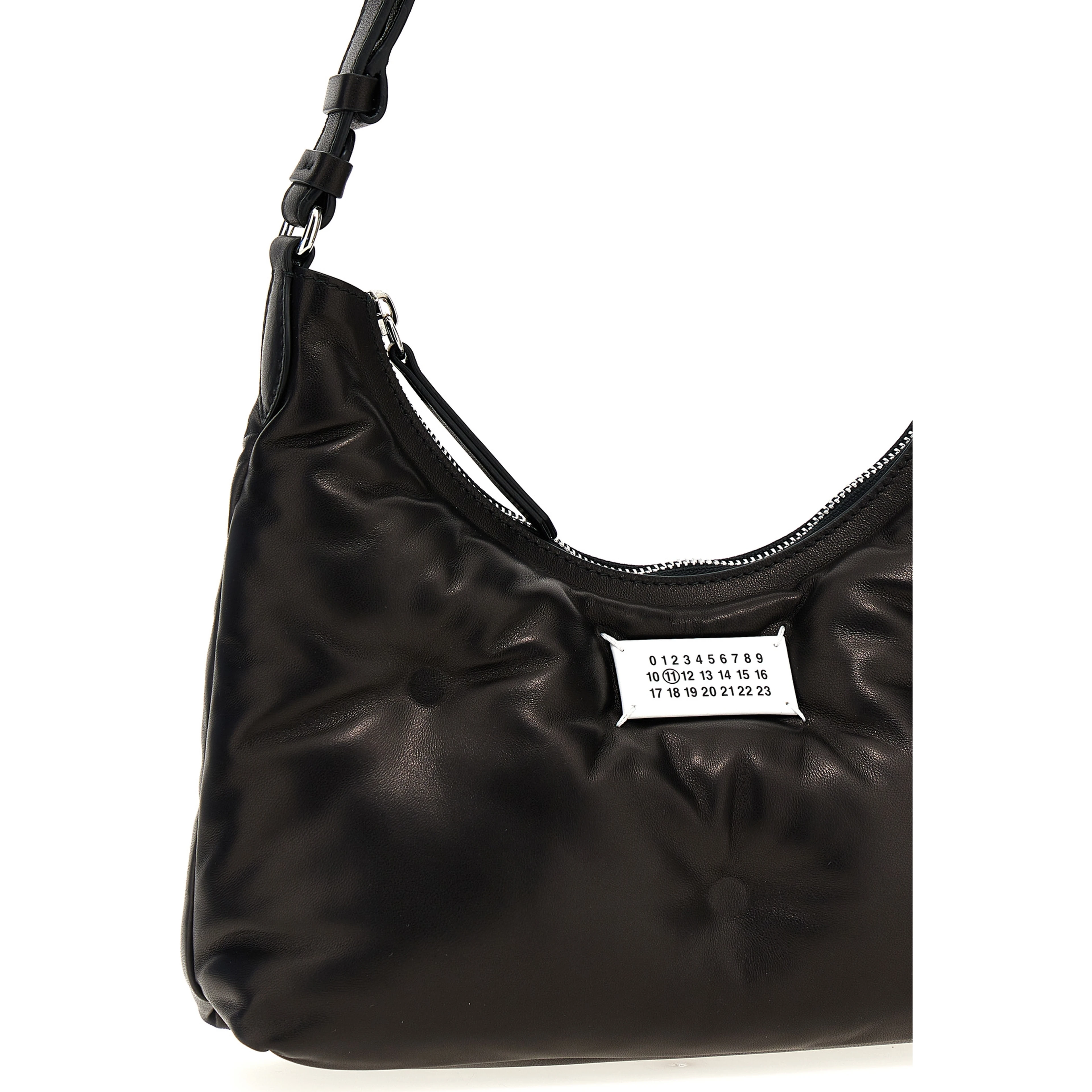 Black Lamb Leather Shoulder Bag