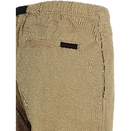 Beige Cotton Casual Pants