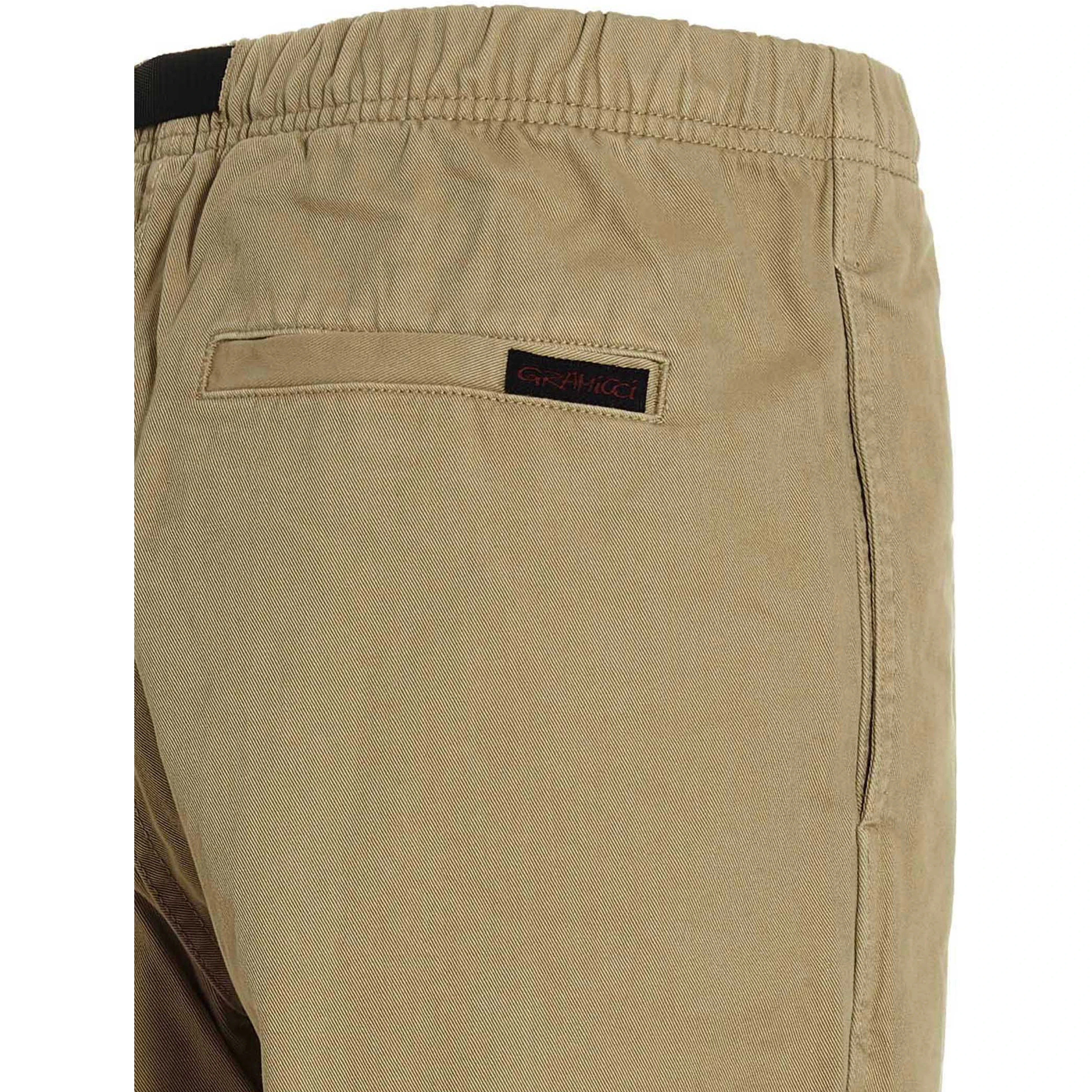 Beige Cotton Casual Pants