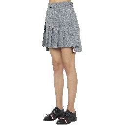 Gray Wool Long Skirt