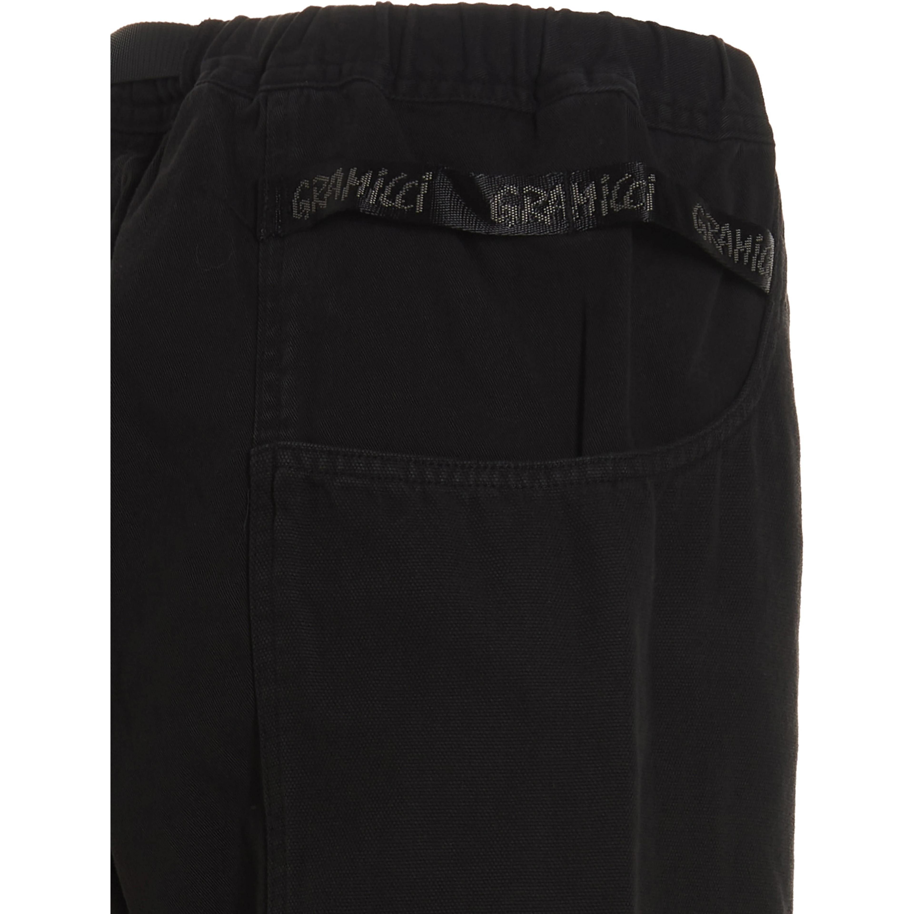 Black Cotton Cargo Pants