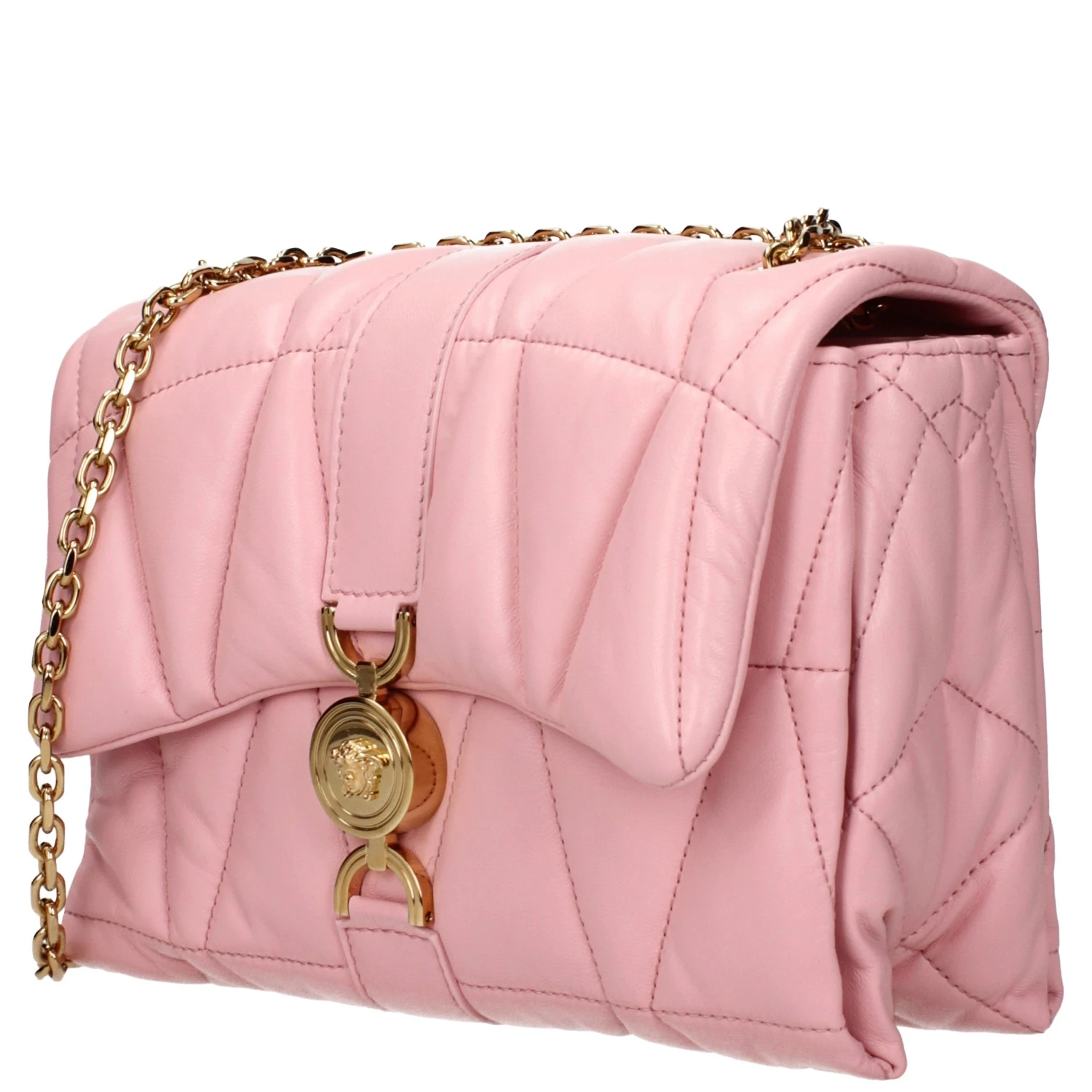 Pink Leather Shoulder Bag