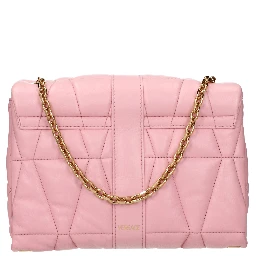 Pink Leather Shoulder Bag