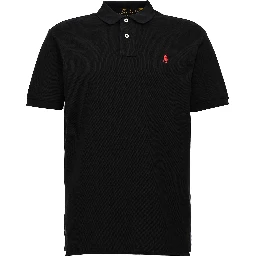 Black Cotton Polo Shirt