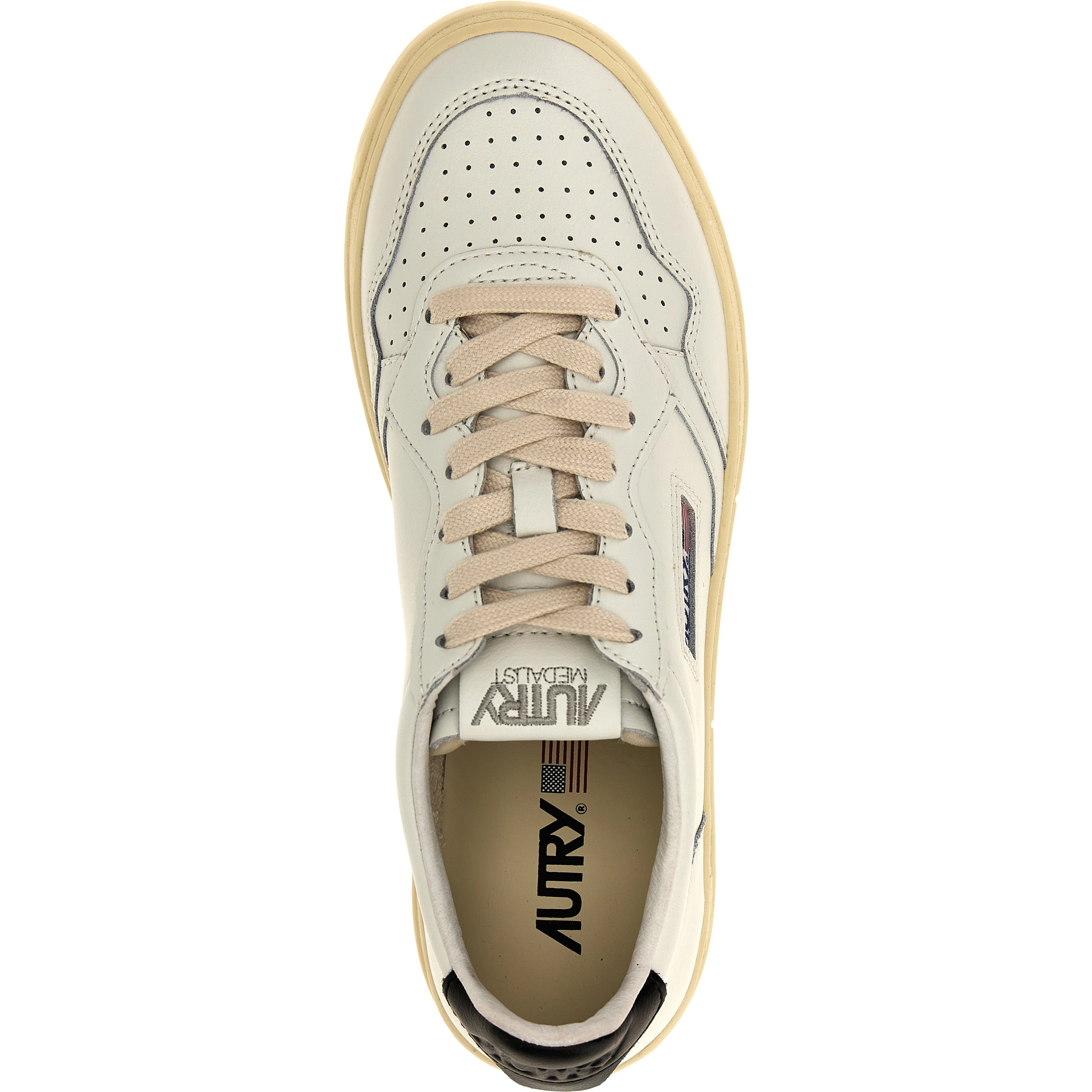 Bicolor Calfskin Low Top Sneakers
