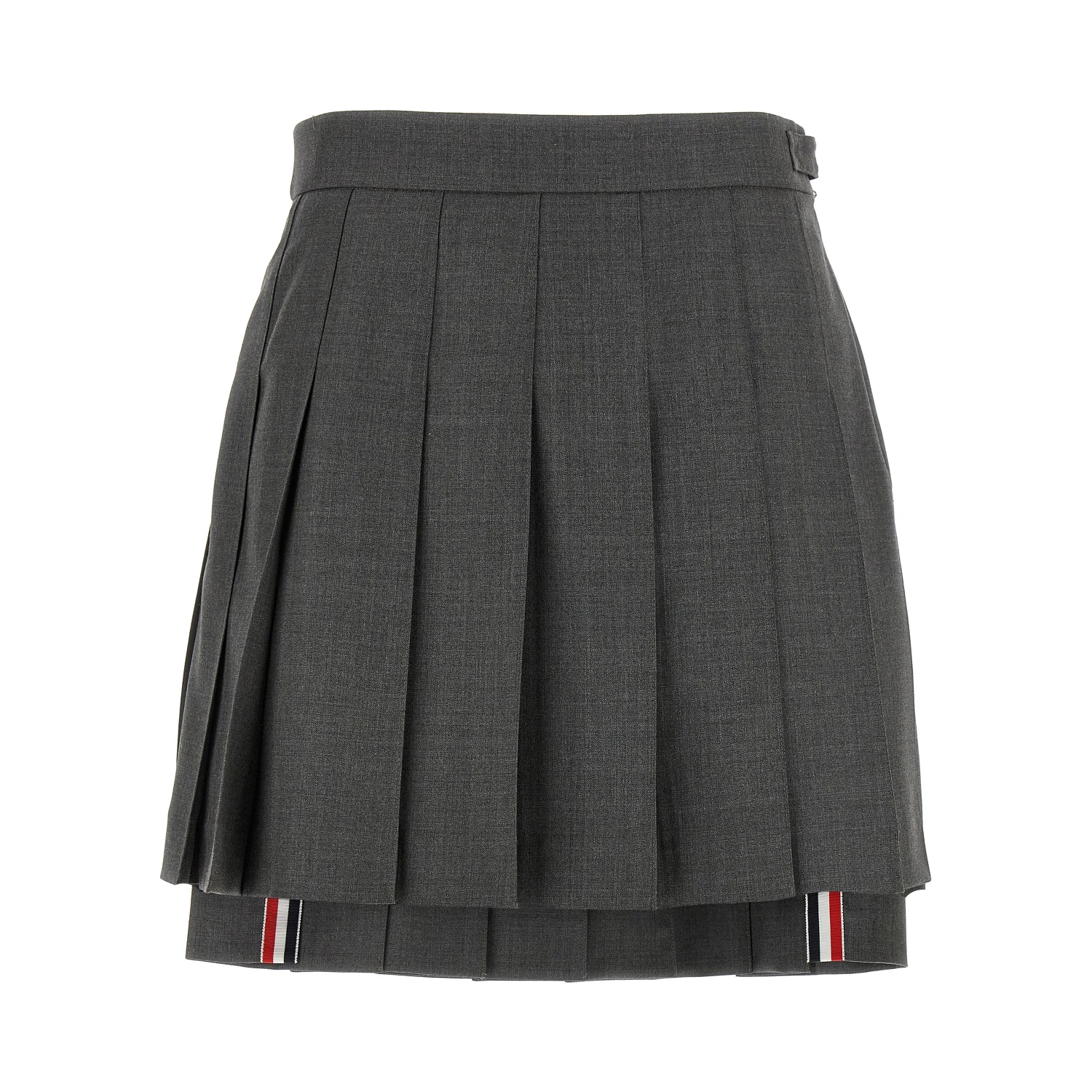 Gray Wool Long Skirt