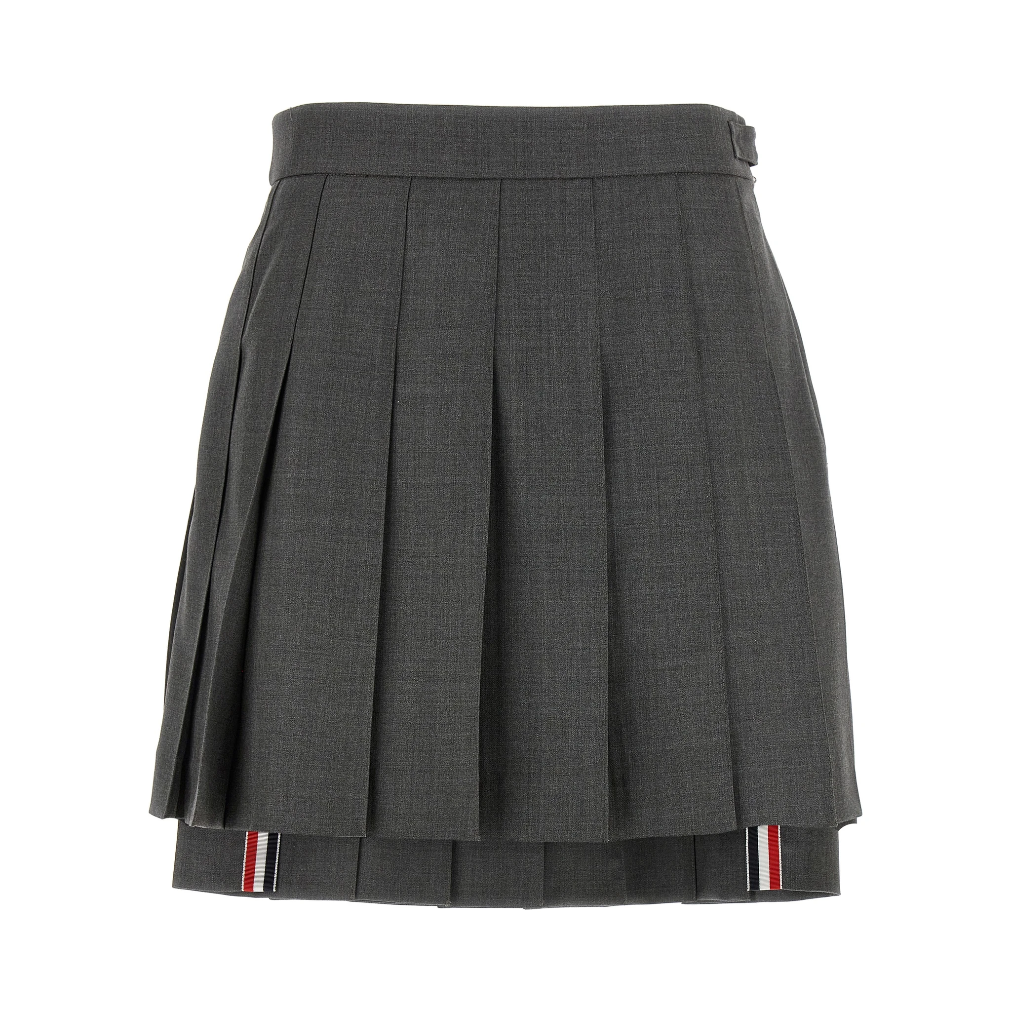 Gray Wool Long Skirt