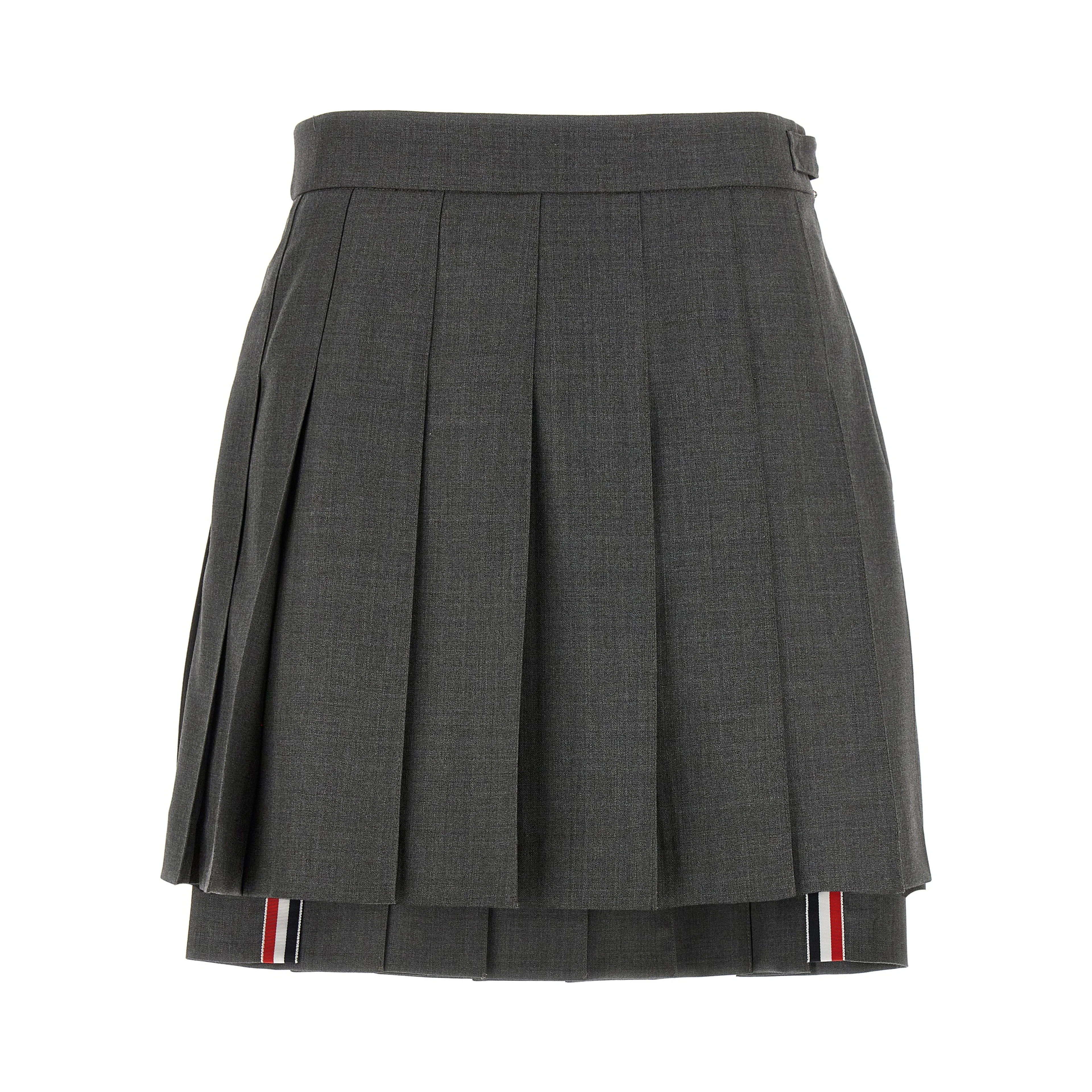 Gray Wool Long Skirt