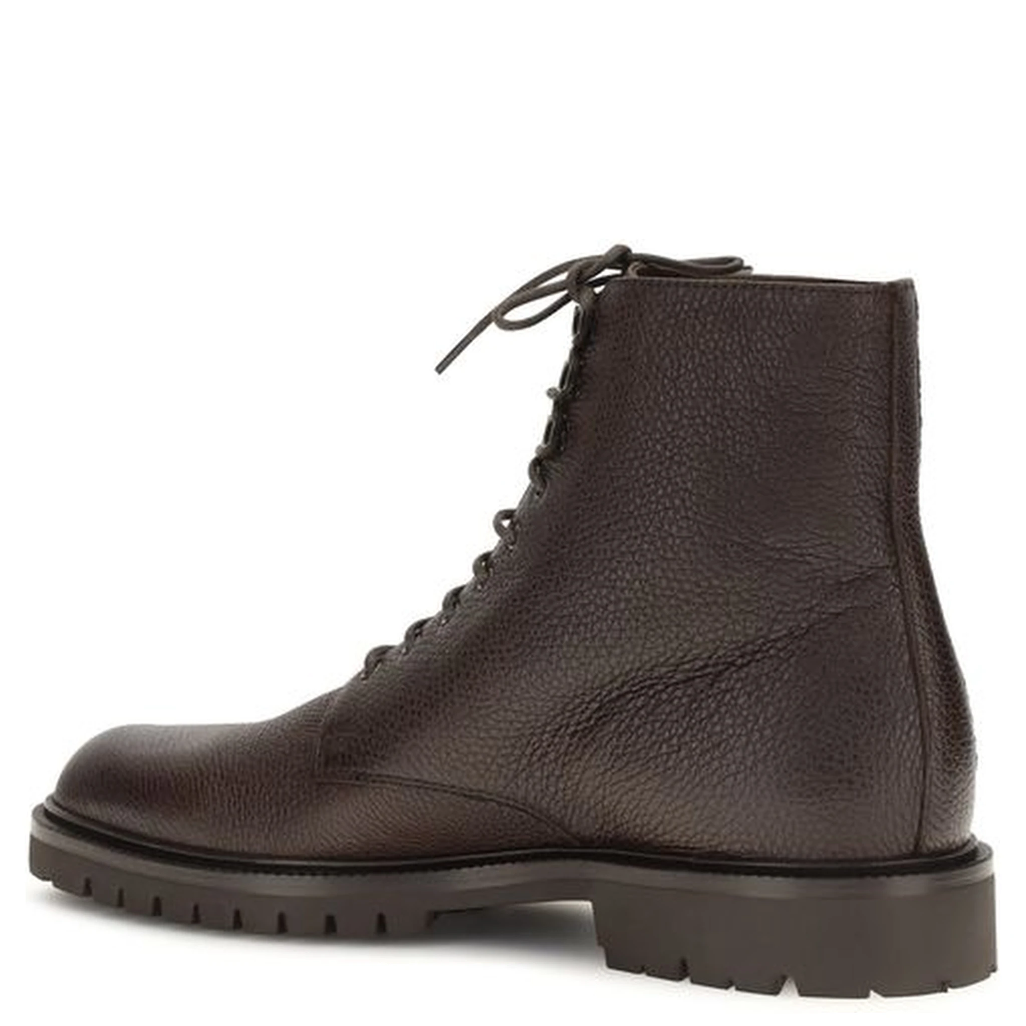 Brown Calf Leather Bos Taurus Lace-Up Boots