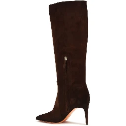 Brown Calf Leather Bos Taurus High Heel Boots