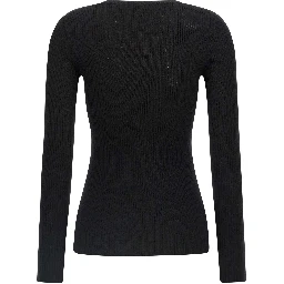 Black Merino Wool Cardigan