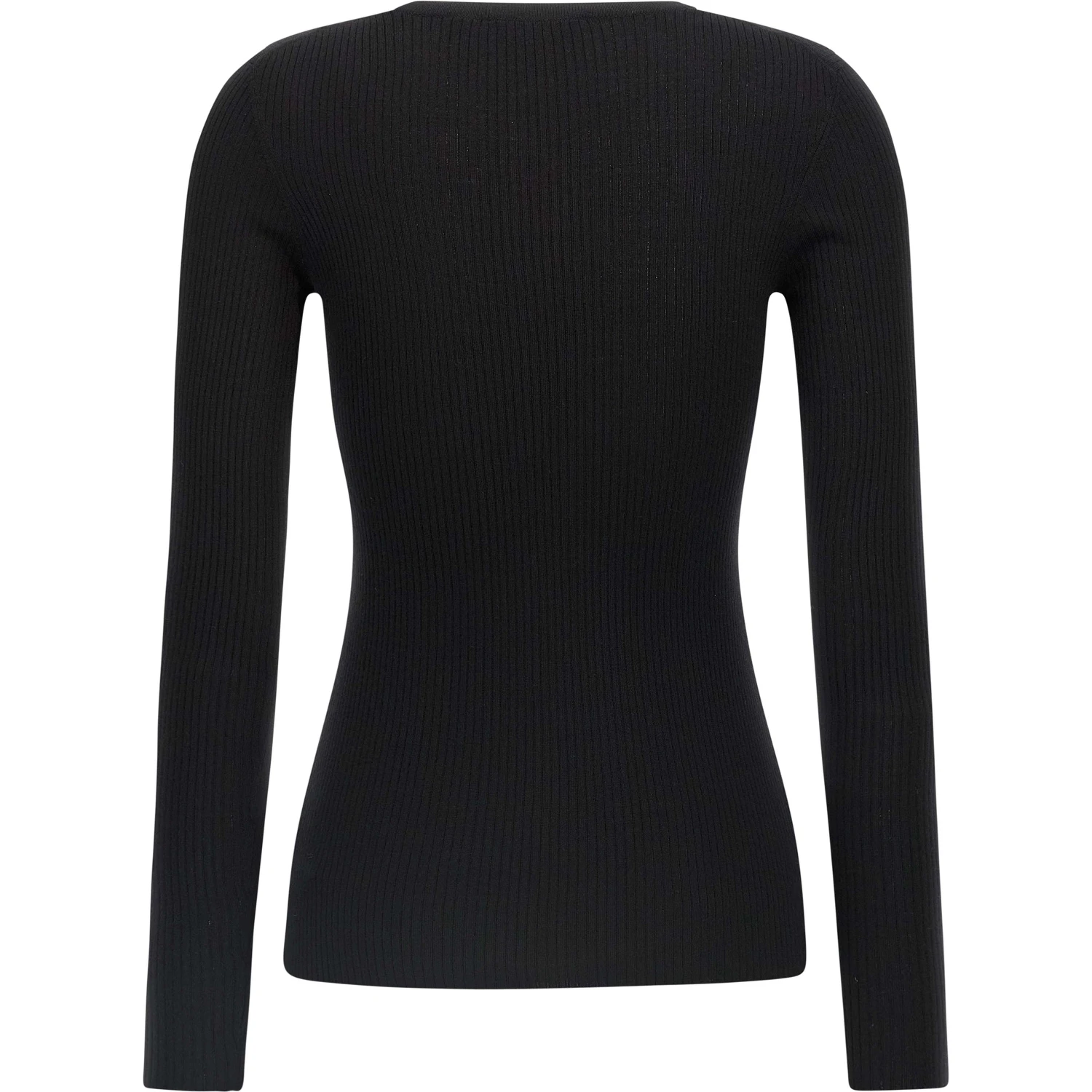 Black Merino Wool Cardigan