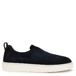 Blue Calf Leather Bos Taurus Sneakers