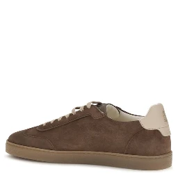 Beige Calf Leather Bos Taurus Low Top Sneakers