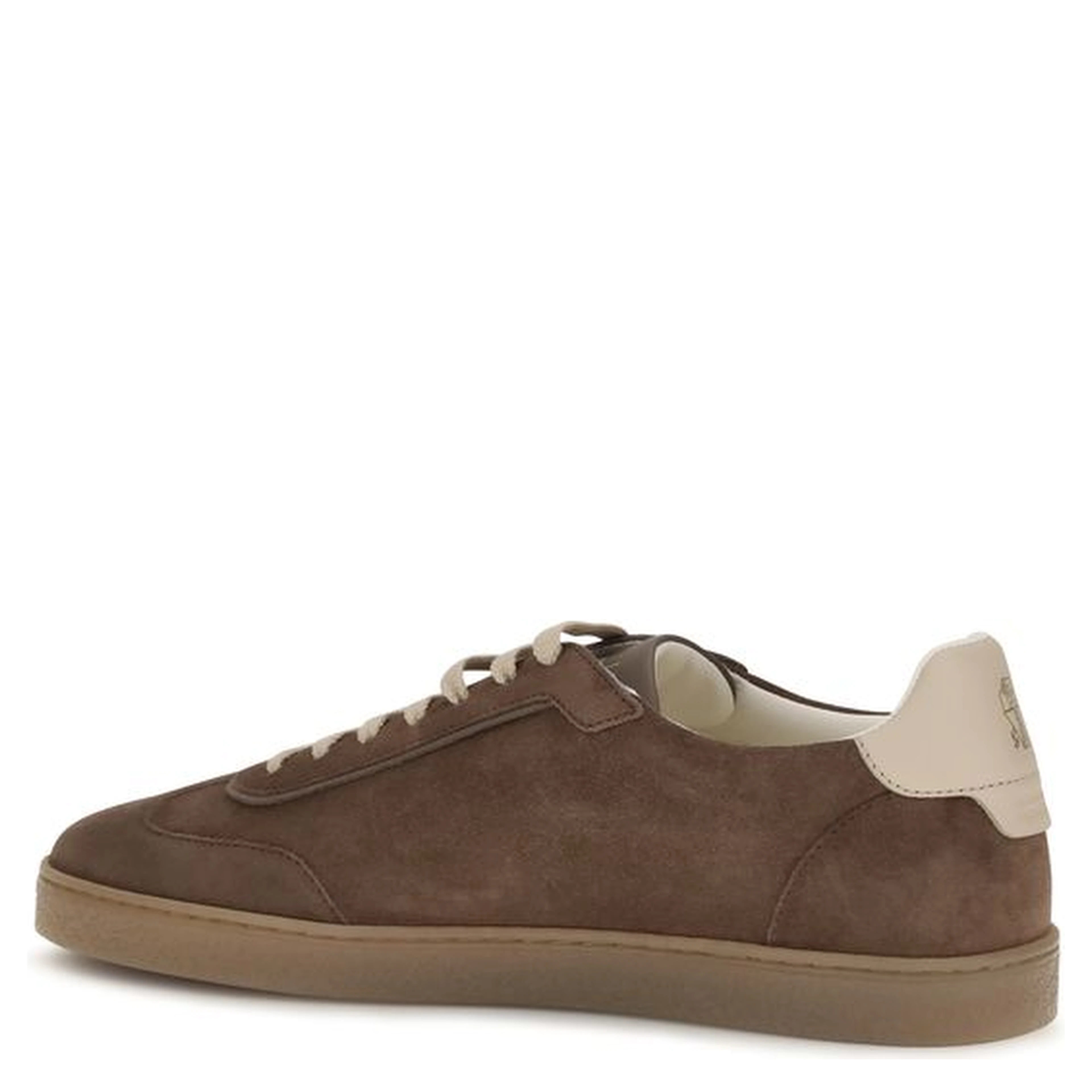 Beige Calf Leather Bos Taurus Low Top Sneakers