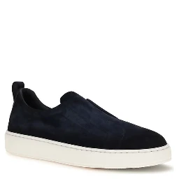Blue Calf Leather Bos Taurus Sneakers