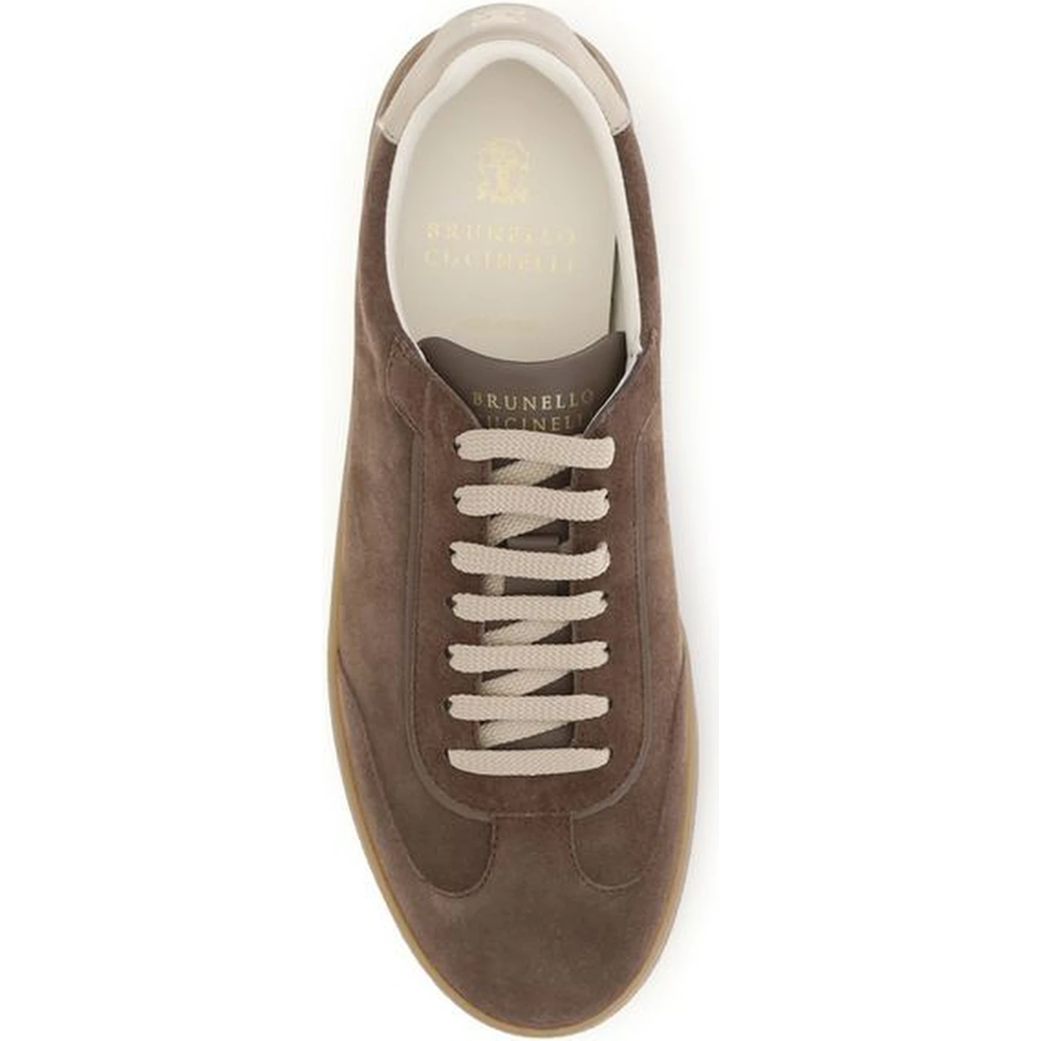 Beige Calf Leather Bos Taurus Low Top Sneakers